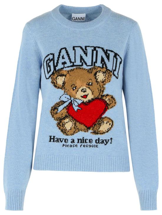 26SS 가니 그래픽 울 니트 A1070047646 Light Blue