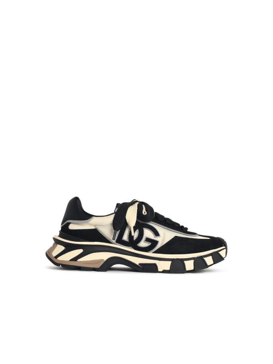 26SS 돌체앤가바나 DG 컨트리 로드 나일론 앤 레더 스니커즈 CS2403 A02058S469 Black