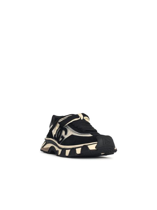 26SS 돌체앤가바나 DG 컨트리 로드 나일론 앤 레더 스니커즈 CS2403 A02058S469 Black - DOLCE & GABBANA