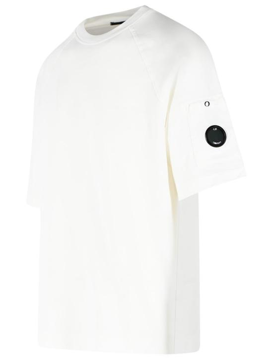 26SS 씨피 컴퍼니 라이트 플리스 숏슬리브 스웨트셔츠 20CMSS034A 002246G103 White - C.P. COMPANY