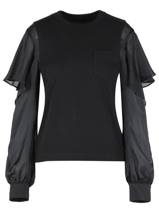 26SS 사카이 긴팔 티셔츠 26 08403001 Black