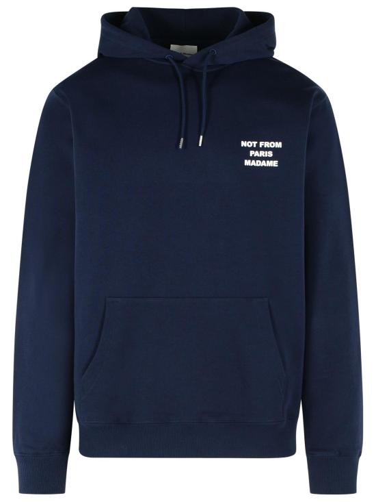 26SS 드롤드무슈 후드 티셔츠 PERM HO162 CO127NY Navy