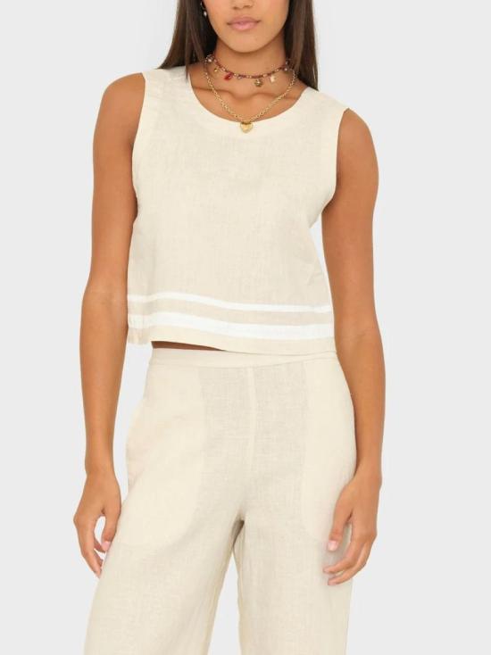 26SS 시레나 민소매 티셔츠 X5MRL049WNLN White - XIRENA