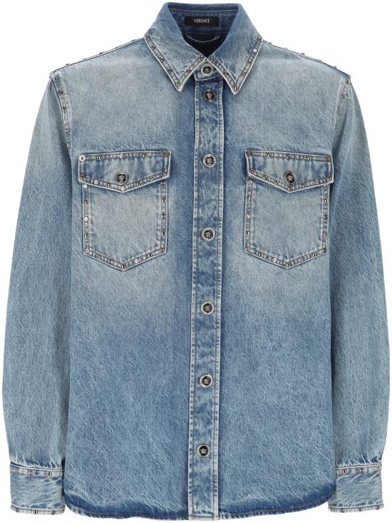 26SS 베르사체 데님 셔츠 1022747 1A168041D190 Blue