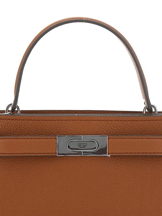 26SS 토리버치 리 라지윌 미니 탑 핸들백 175603 200 Bourbon - TORY BURCH