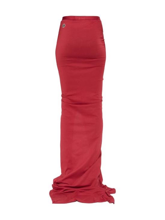 26SS 릭오웬스 몽클레어 미디 스커트 MU01F8H02 89AHD46E Carnelian - RICK OWENS MONCLER