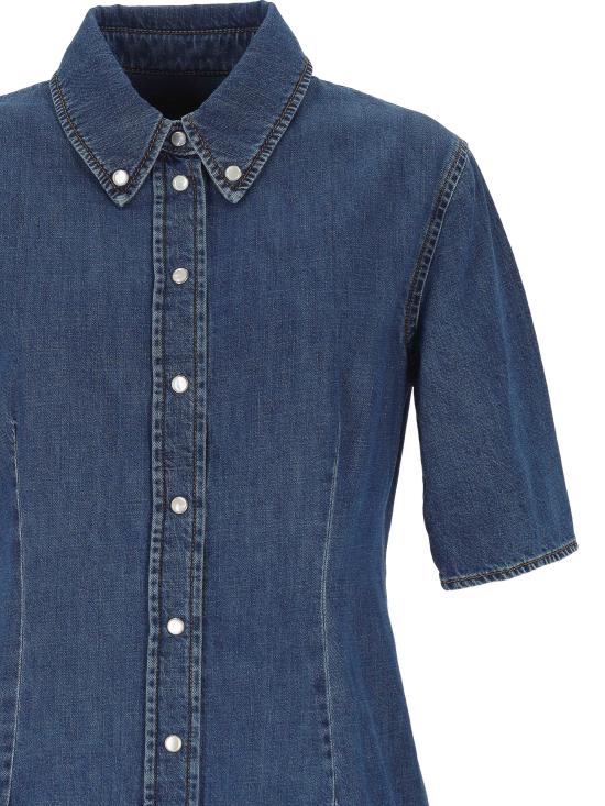 26SS 뮈글러 셔츠 26P6TO08612032 6142 BLUE RINSE - MUGLER