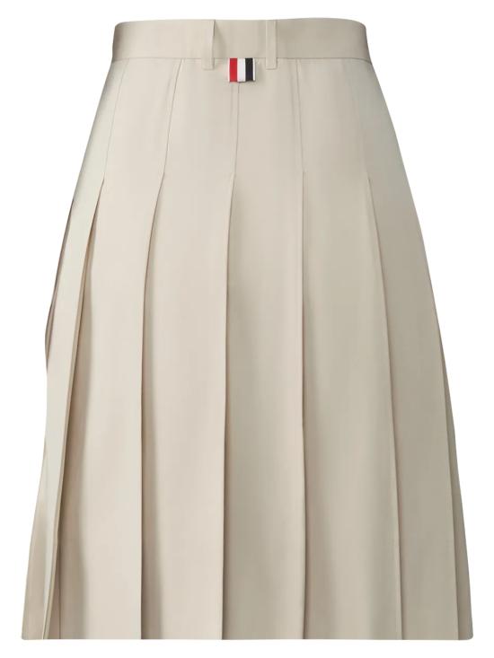 26SS 톰브라운 코튼 수트 플리츠 스커트 FGCA40U F1063260 Beige - THOM BROWNE