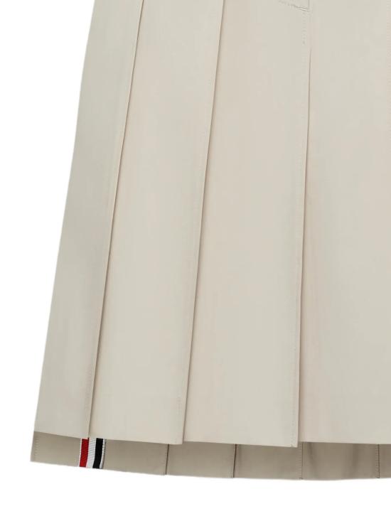 26SS 톰브라운 코튼 수트 플리츠 스커트 FGCA40U F1063260 Beige - THOM BROWNE