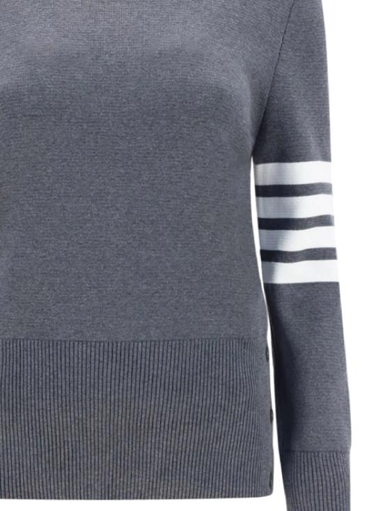 26SS 톰브라운 코튼 밀라노 스티치 4바 풀오버 니트 FKA239A 00219035 Med grey - THOM BROWNE