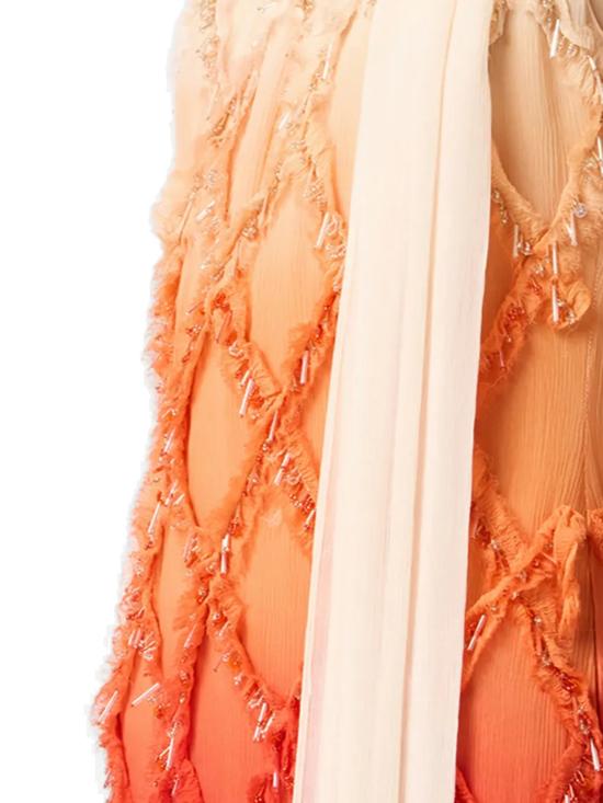 26SS 블루마린 미디 원피스 P622A784A R8172 AMBERLIGHT ORANGE - BLUMARINE