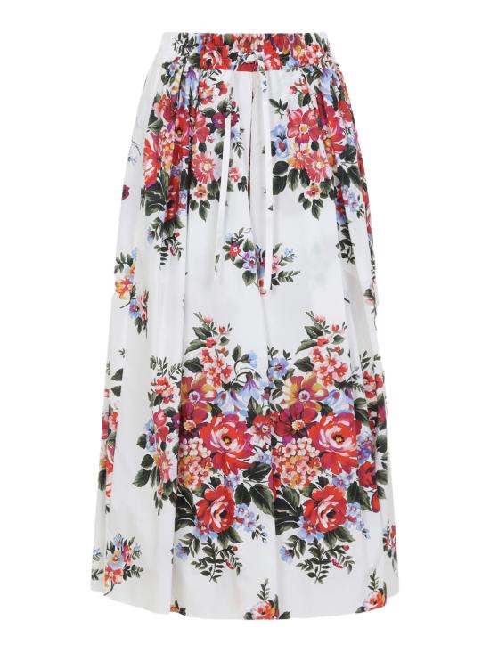 26SS 돌체앤가바나 미디 스커트 F4DC7T HS5UUHA5ZO MAZZO FIORI BIANCO