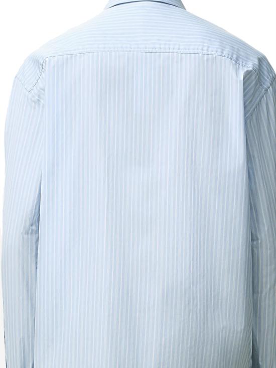 26SS 아미 코튼 롱 슬리브 드 하트 박시 셔츠 USH766 CO02194844 BLEU CACHEMIRE BLANC - AMI