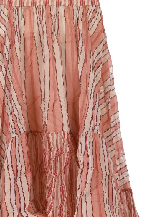 26SS 짐머만 미디 스커트 7223SC261 RED STRIPE - ZIMMERMANN