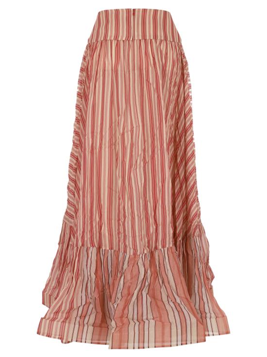 26SS 짐머만 미디 스커트 7223SC261 RED STRIPE - ZIMMERMANN