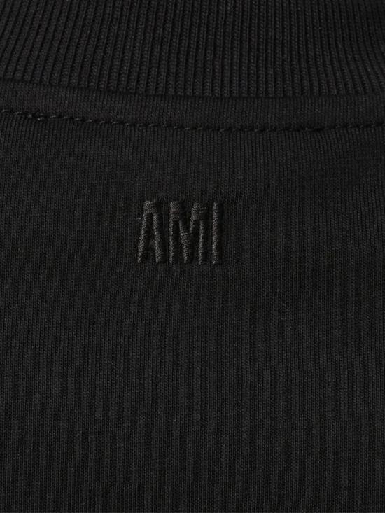 26SS 아미 스몰 하트 로고 코튼 크롭 티셔츠 FTS347 724045 BLACK WHITE CREAM - AMI