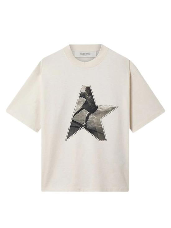 26SS 골든구스 반팔 티셔츠 GWP01874 P00237211560 HERITAGE WHITE