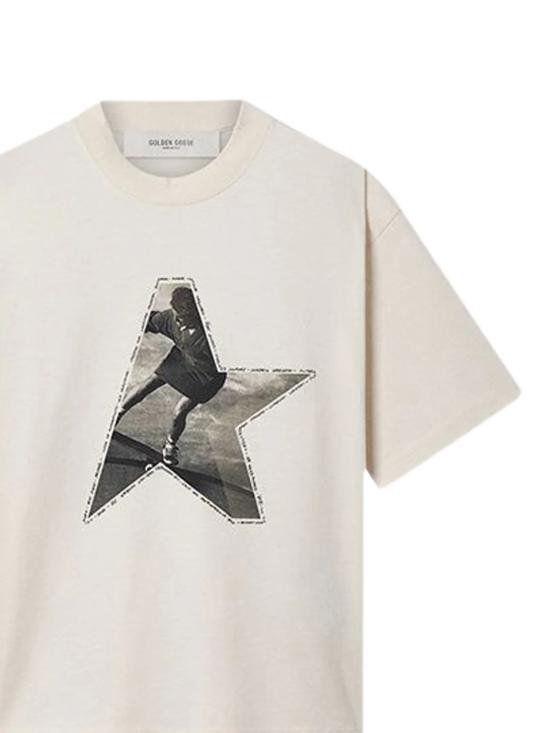26SS 골든구스 반팔 티셔츠 GWP01874 P00237211560 HERITAGE WHITE - GOLDEN GOOSE