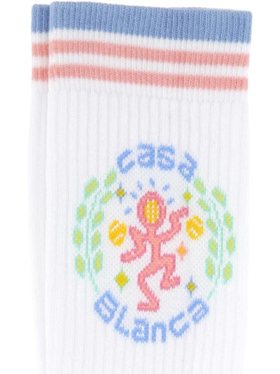 26SS 카사블랑카 양말 ASP26ACC01005 WHITE BLUE - CASABLANCA