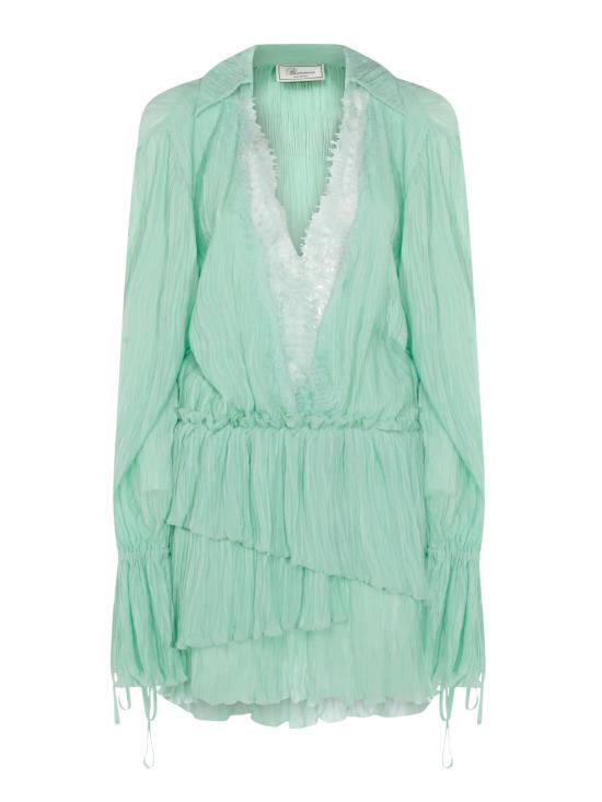 26SS 블루마린 미디 원피스 P622A771A N0477 GREEN LILY