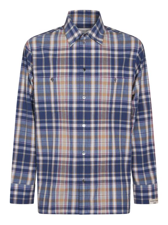 26SS 골든구스 긴팔 셔츠 GMP02639 P00234155724 NEW WHEAT INDIGO BLUE OLD RED