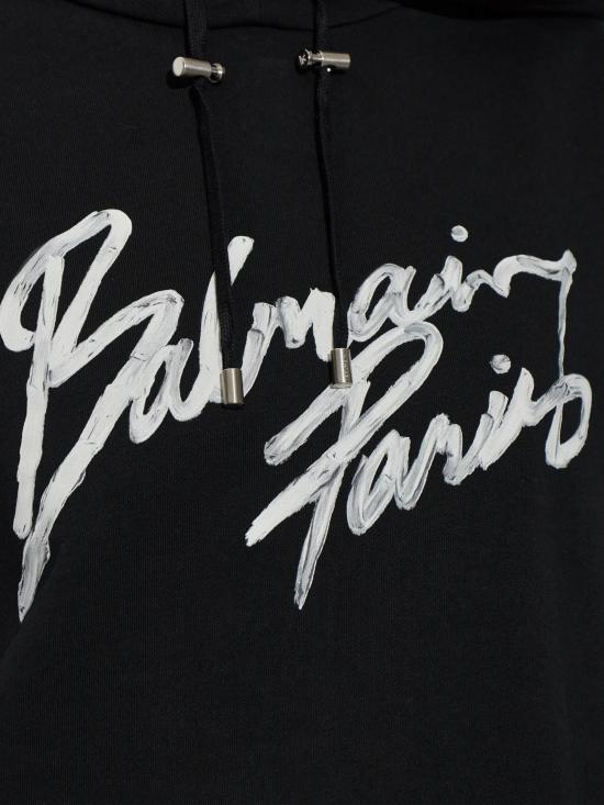 26SS 발망 스웨터 GF1JR030BD41 EAB Noir blanc - BALMAIN