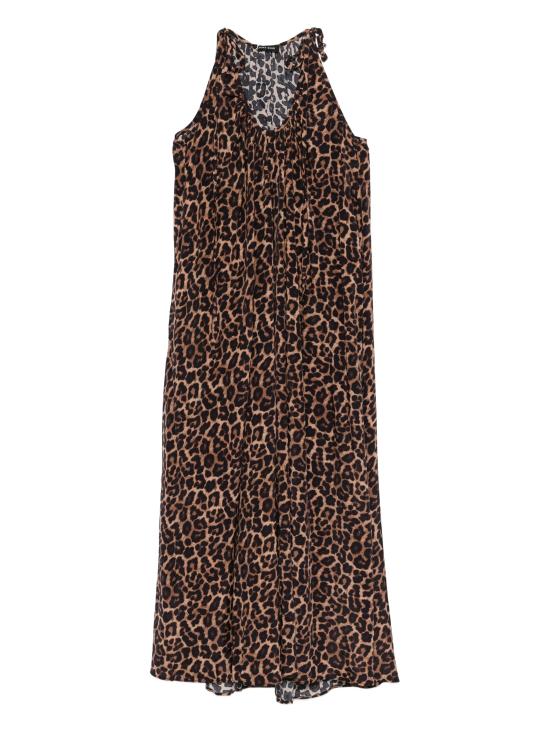 26SS 애니빙 미디 원피스 A0212070MTL59 LEOPARD Brown