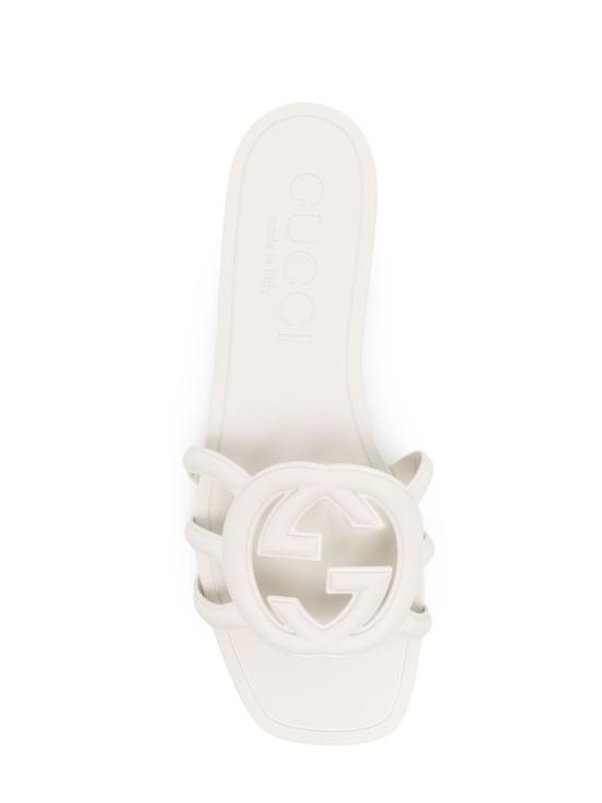 26SS 구찌 인터로킹 G 슬라이드 샌들 780307 J87009022 W INTG MYSTIC WHITE - GUCCI