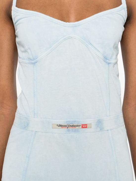 26SS 디젤 미디 원피스 A18358 0KIBY01C Clear Blue - DIESEL