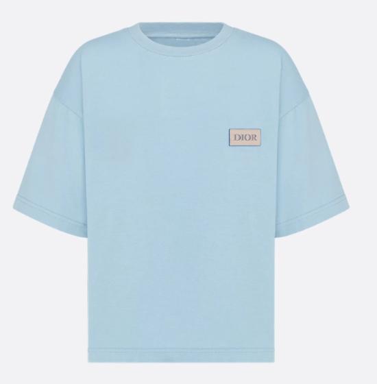 26SS [키즈] 디올 티셔츠 6SBM23TEEB 516 Stoned blue