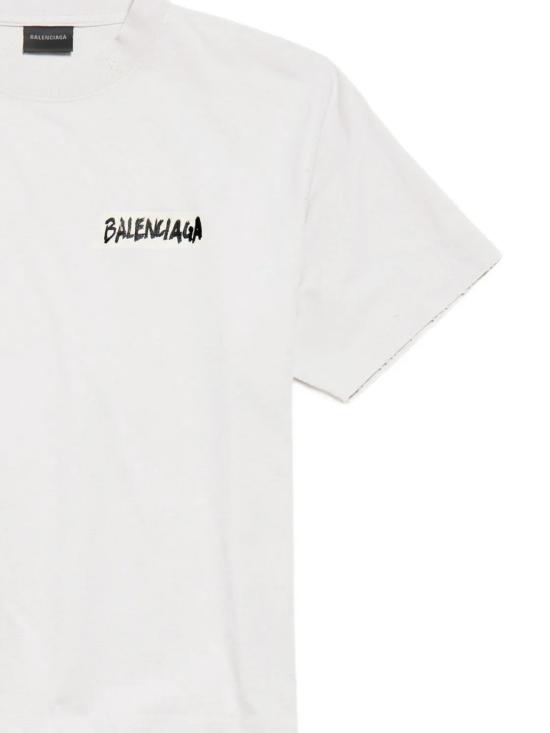 26SS 발렌시아가 마스킹 테이프 티셔츠 850990 TTVL69012 DIRTY WHITE - BALENCIAGA