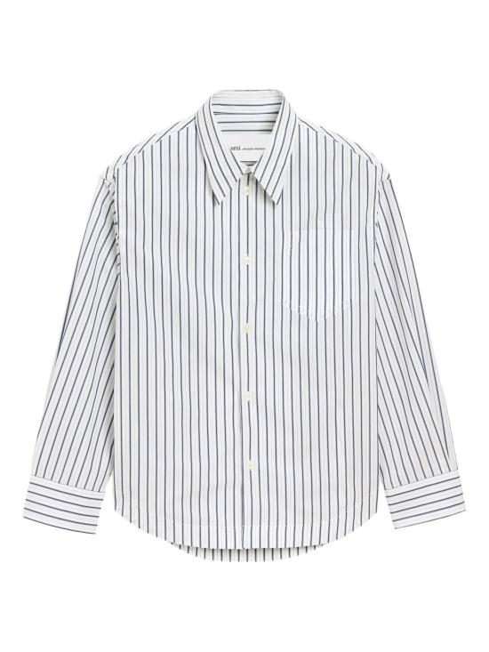 26SS 아미 긴팔 셔츠 USH808 CO0220A074 BLANC ENCRE