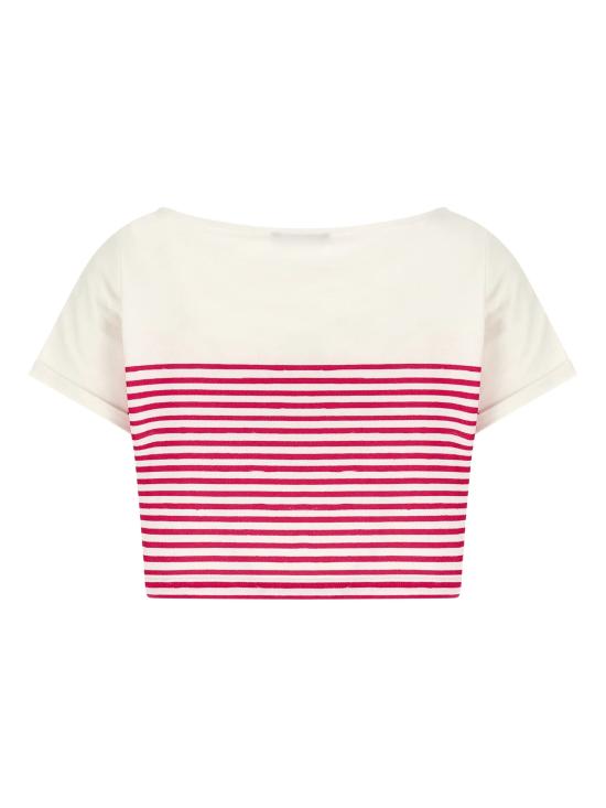 26SS 발망 반팔 티셔츠 GF1EE150GF53 GVA BLACN FUCHSIA - BALMAIN