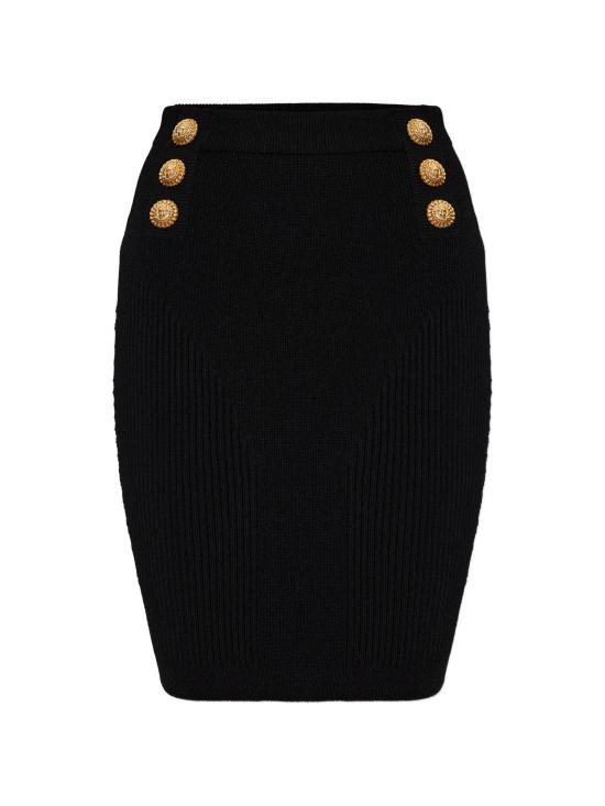 26SS 발망 미디 스커트 GF1LCB11KJ44 0PA Black