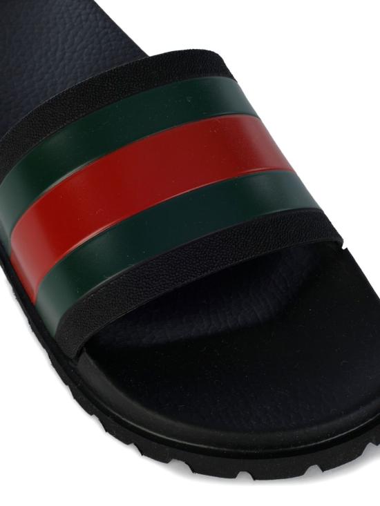 26SS 구찌 웹 러버 슬라이드 샌들 429469 GIB101098 Red - GUCCI