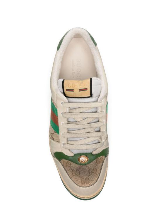 26SS 구찌 스크리너 GG 캔버스 디스트레스드 스니커즈 546551 9Y9209666 Red - GUCCI