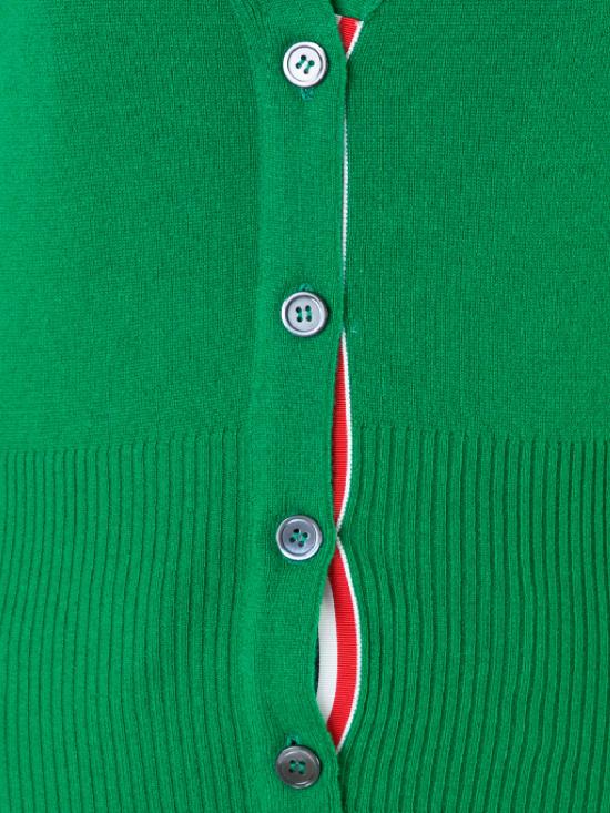 26SS 톰브라운 클래식 캐시미어 4바 브이넥 가디건 FKC001A 00011300 Dk green - THOM BROWNE