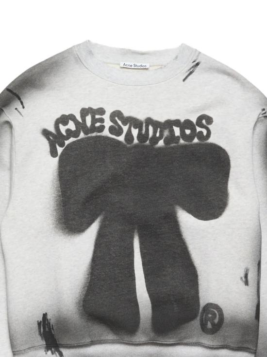 26SS 아크네 스튜디오 긴팔 티셔츠 CI0223 92H Pale grey melange - ACNE STUDIOS