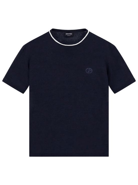 26SS 조르지오 아르마니 스웨터 GM003520 AF24710FB010 BLUE IVORY