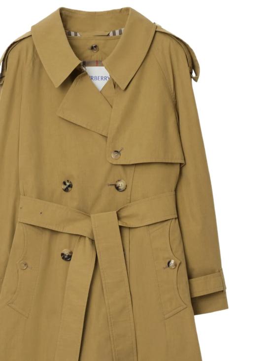 26SS 버버리 롱 캔버스 피츠로비아 트렌치 코트 8118557 X LIGNUM BROWN - BURBERRY