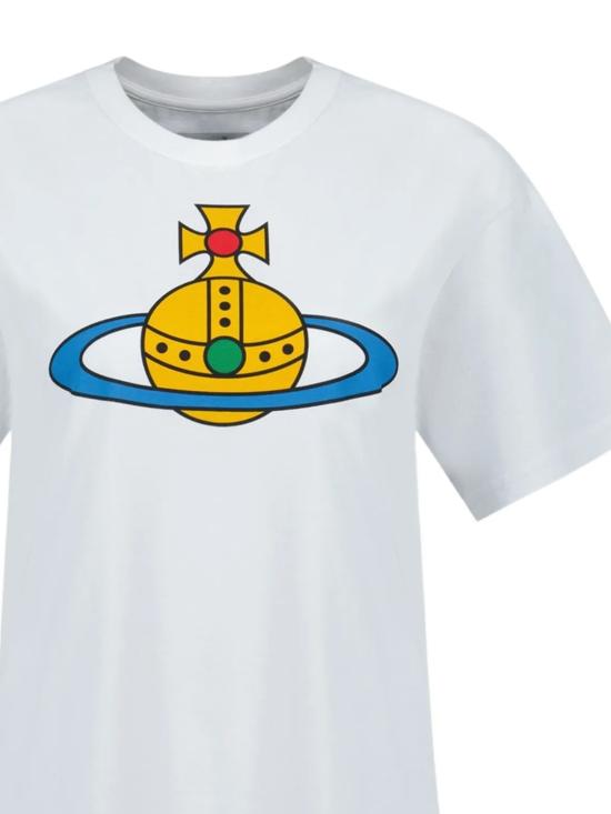 26SS 비비안웨스트우드 반팔 티셔츠 3G01004S J001MA401 White - VIVIENNE WESTWOOD