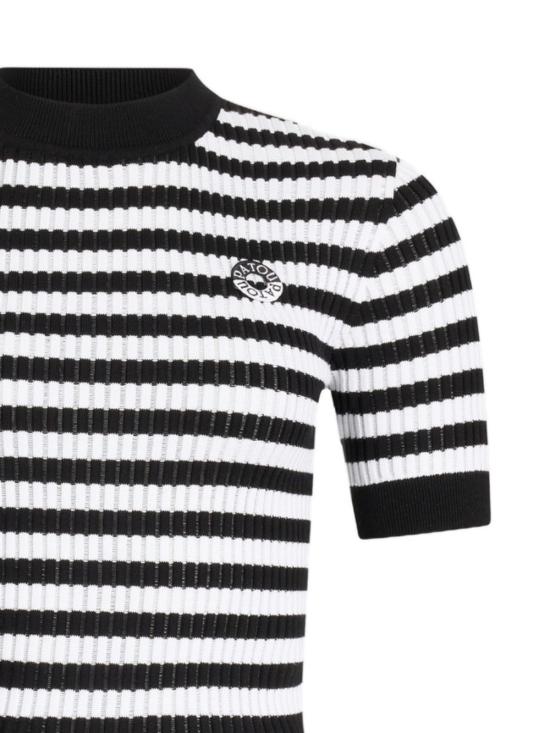 26SS 파투 스웨터 KN342 80945961 BLACK WHITE STRIPES - PATOU