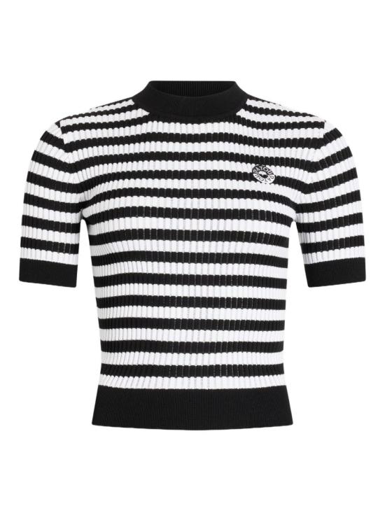 26SS 파투 스웨터 KN342 80945961 BLACK WHITE STRIPES