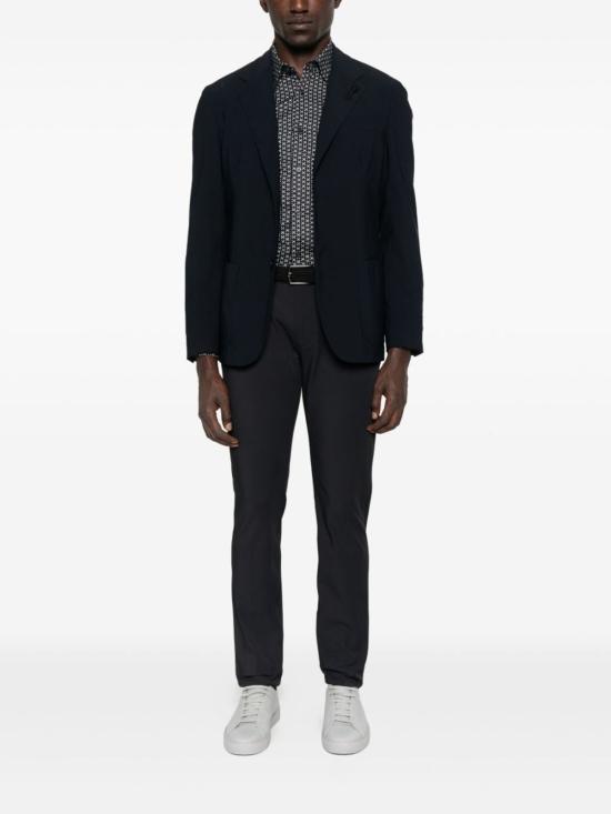  엠포리오 아르마니 긴팔 셔츠 코튼  블루 - EMPORIO ARMANI