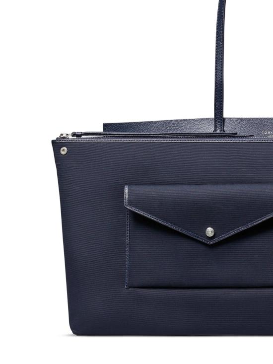 26SS 토리버치 레더 페리 토트백 169476 498 Navy - TORY BURCH