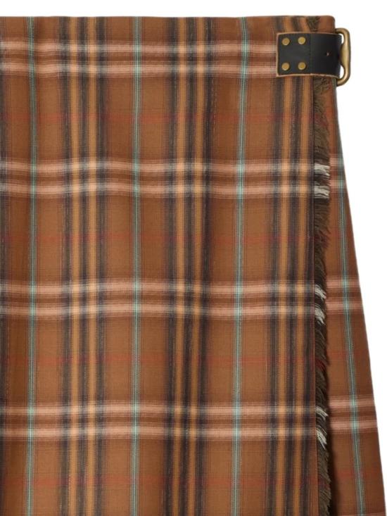 26SS 버버리 체크 울 킬트 8113987 X GINGER BROWN - BURBERRY