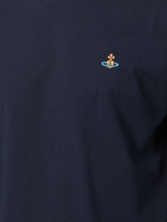 26SS 비비안웨스트우드 클래식 ORB 로고 티셔츠 3G010013 J001MK410 Blue - VIVIENNE WESTWOOD