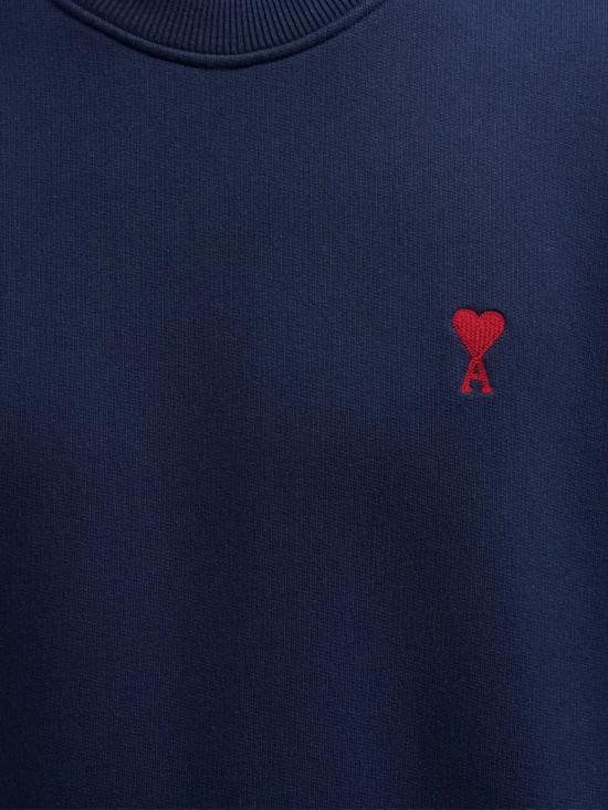 26SS 아미 긴팔 티셔츠 BFUSW035 730430 Bleu nuit - AMI