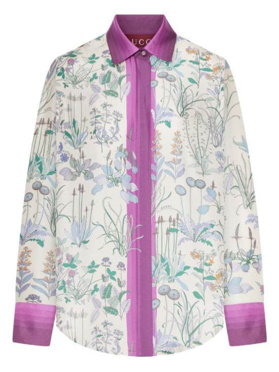 26SS 구찌 셔츠 856092 ZAUK79224 IVORY PURPLE MC