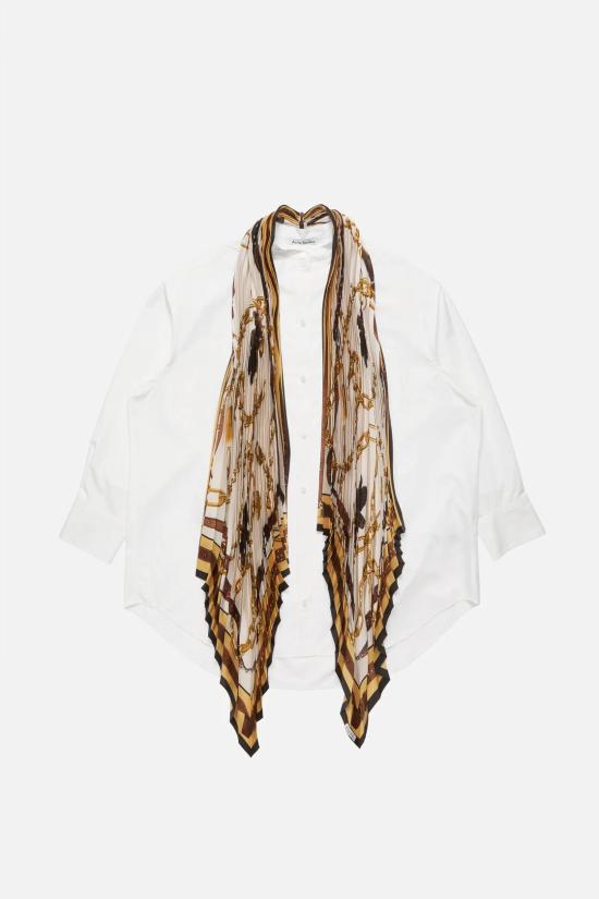 26SS 아크네 스튜디오 미디 원피스 A20937 DLC White